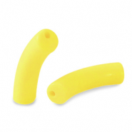 Kralen van acryl tube Blazing yellow