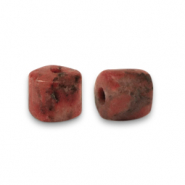 Disc natuursteen kralen graniet 4x4mm Terracotta brown