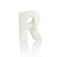 Schelp hanger special letter R White (natuurlijke kleur)