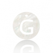 Schelp hanger special letter G White (natuurlijke kleur)