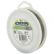 7 draads rijgdraad 0.38mm Beadalon Bright Stainless Steel