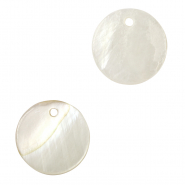 Schelp hanger special 8mm White (natuurlijke kleur schelp)