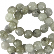 Kralen natuursteen labradoriet 6mm facet geslepen Cliffside grey