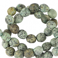 Kralen natuursteen dalmatian stone 6mm facet geslepen Multicolour mayan green