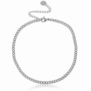 Enkelbandjes van Stainless steel Roestvrij staal (RVS) schakel Zilver