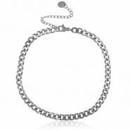 Enkelbandjes van Stainless steel Roestvrij staal (RVS) schakel Zilver