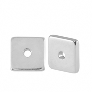 Metaal kralen DQ disc square 7mm Antiek zilver (nikkelvrij)