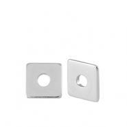 Metaal kralen DQ disc square 5mm Antiek zilver (nikkelvrij)