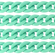 Acryl schakels 29mm shiny Turquoise green