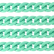 Acryl schakels 22mmshiny Turquoise green