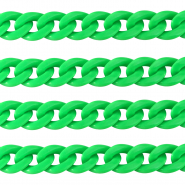 Acryl schakels 18mm shiny Neon green