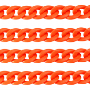 Acryl schakels 18mm shiny Neon orange