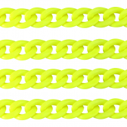 Acryl schakels 18mm shiny Neon yellow