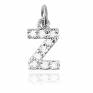 TQ metaal brass bedels initial Z Silver