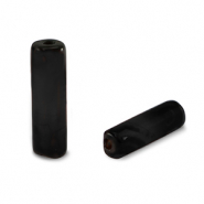 Kralen natuursteen agaat tubes Brown-black