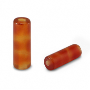 Kralen natuursteen agaat tubes Red-orange