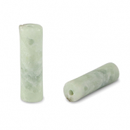 Kralen natuursteen marmer tubes Light green