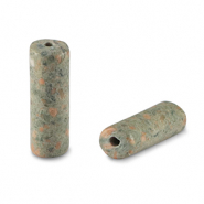 Kralen natuursteen mix van natuursteen tubes Grey