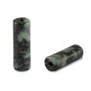 Kralen natuursteen stollingsgesteente tubes Green-black