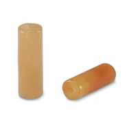 Kralen natuursteen aventurijn kwarts tubes Copper orange
