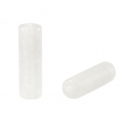 Kralen natuursteen melkkwarts tubes White