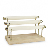 Sieraden display voor ringen 3 lagen Natural-gold