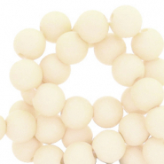 6 mm kralen van acryl Papyrus white beige