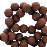 4 mm kralen van acryl Dark brick brown