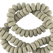 Polymeer kraal rondellen 7mm Grey