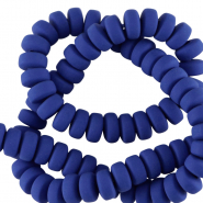 Polymeer kraal rondellen 7mm Bold blue