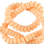 Polymeer kraal rondellen 7mm Coral orange
