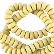 Polymeer kraal rondellen 7mm Suntan yellow