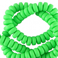 Polymeer kraal rondellen 7mm Neon green