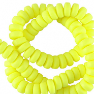 Polymeer kraal rondellen 7mm Neon yellow