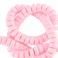 Polymeer kraal disc 7mm Baby pink