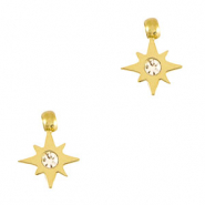 Bedels van Stainless steel Roestvrij staal (RVS) star Gold