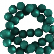 Super Polaris Apaco kralen 8 mm rond matt Petrol green