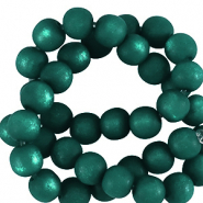 Super Polaris Apaco kralen 6 mm rond matt Petrol green
