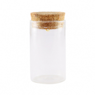 Wens flesjes met kurk 5x3cm Transparent