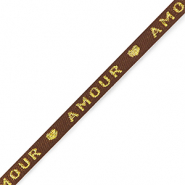 Tekstlint "amour" Brown-gold