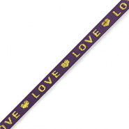 Tekstlint "love" Purple-gold
