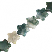 Kralen natuursteen star Clover green