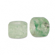 Disc natuursteen kralen kwartsiet 4x2mm Cactus green