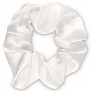 Scrunchie silky haarelastiek Off white