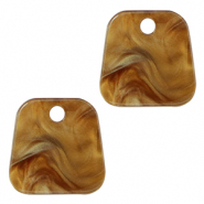 Hangers van resin trapezium Harvest orange-brown
