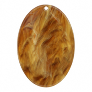 Hangers van resin ovaal Harvest orange-brown