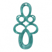Hangers van resin barok Petrol blue