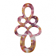 Hangers van resin barok Pink-purple gold