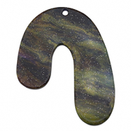 Hangers van resin organic glitter Multicolor galaxy