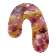 Hangers van resin organic Pink-purple gold
